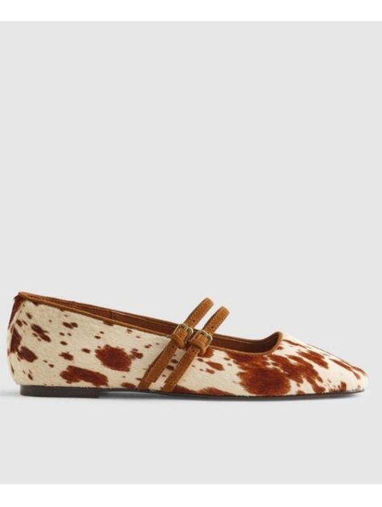 Madewell Shoes - Madewell Greta Haircalf Ballet Flats - Russet Brown spotted